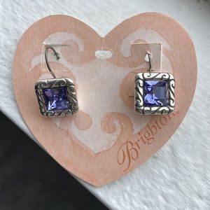 New Brighton pair of purple dangling earings